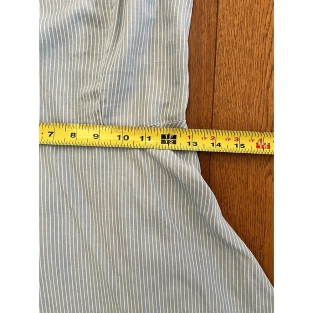 Striped Cami Sundress Light Blue White Smocked Back A Line Mini Summer Dress S - Picture 8 of 15